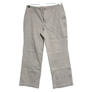 Eddie‎ Bauer Classic Khaki Straight Leg Ankle Pants Womens 10 Cotton Chinos